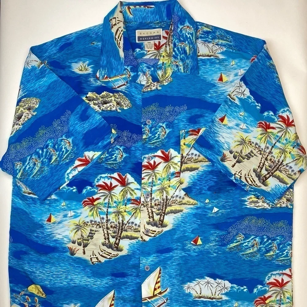 SKOOPS XXL HAWAIIAN STYLE SHIRT - Picture 2 of 7
